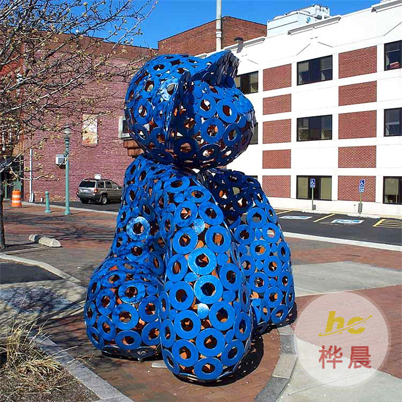 大型不銹鋼雕塑定制鏤空鹿月亮水景浪花假山精神堡壘校園景觀(guān)擺件