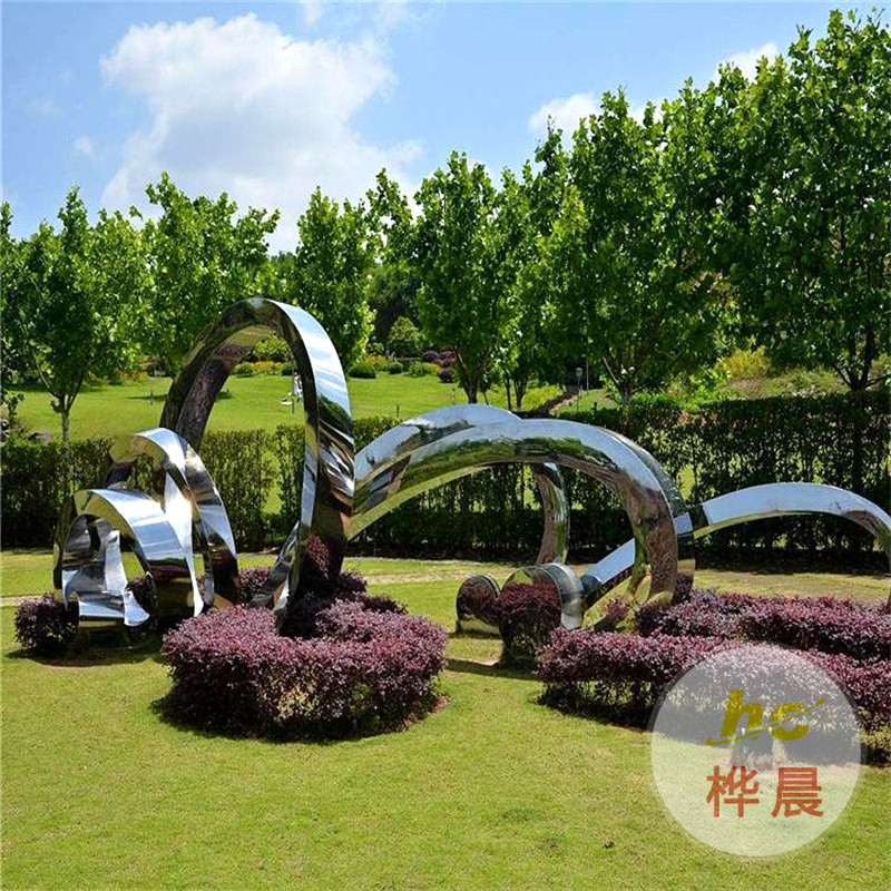 不銹鋼雕塑定制大型鐵藝圓環(huán)金屬戶(hù)外學(xué)校園林發(fā)光景觀(guān)裝飾品擺件